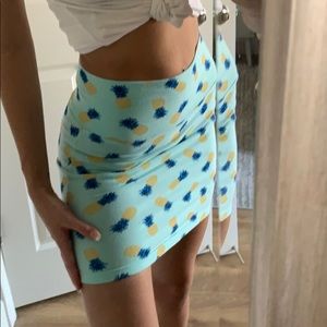 Charlotte Russe pineapple skirt